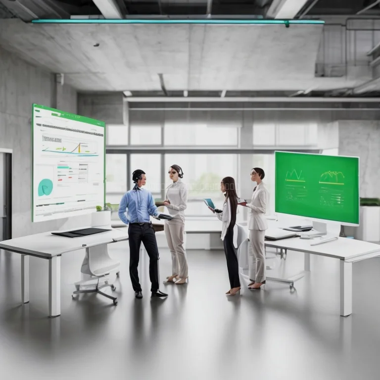 研修を受けるビジネスパーソンのイラスト